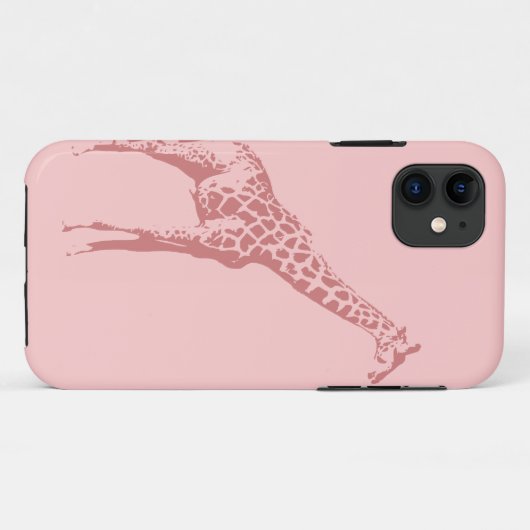 Roze Giraffe Schets Case-Mate iPhone Case (Achterkant (horizontaal))