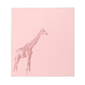 Roze Giraffe Schets Notitieblok (Voorkant)