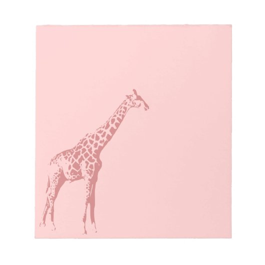 Roze Giraffe Schets Notitieblok (Voorkant)
