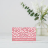 Roze Giraffe Schoonheidssalon Visitekaartje (Staand voorkant)