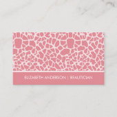 Roze Giraffe Schoonheidssalon Visitekaartje (Voorkant)