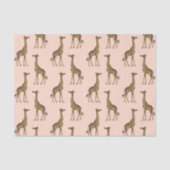 Roze Giraffe Tissuepapier (Voorkant)