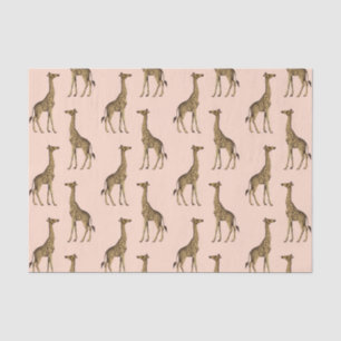 Roze Giraffe Tissuepapier