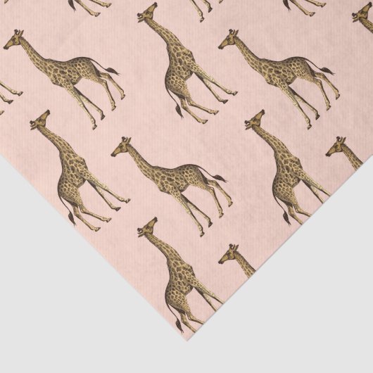Roze Giraffe Tissuepapier (Detail)