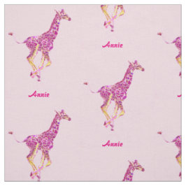roze giraffen, aanpasbare stof