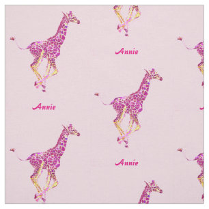 roze giraffen, aanpasbare stof