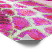 roze giraffen poster (Hoek)