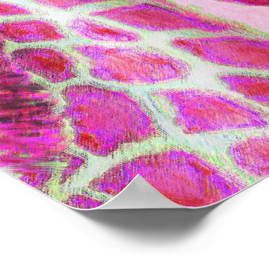 roze giraffen poster (Hoek)