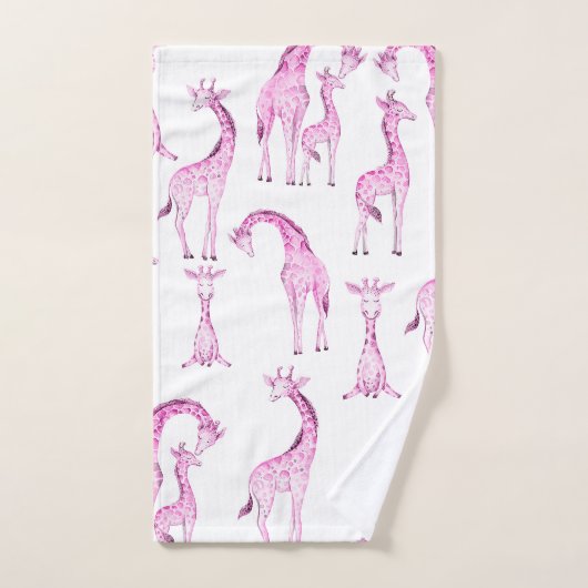 Roze Giraffes grillige meisjes Baby shower Kinder Bad Handdoek (Handdoek)