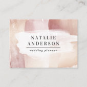 Roze girale roos goud modern stijlvol visitekaartj visitekaartje (Voorkant)