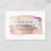 Roze girale roos goud modern stijlvol visitekaartj visitekaartje (Voorkant)