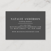 Roze girale roos goud modern stijlvol visitekaartj visitekaartje (Achterkant)