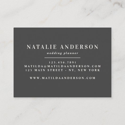 Roze girale roos goud modern stijlvol visitekaartj visitekaartje (Achterkant)