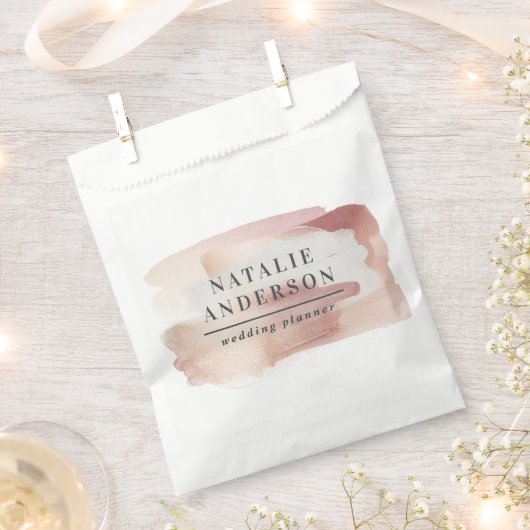 Roze girale roos goud moderne, stijlvolle business bedankzakje (Geknipt)