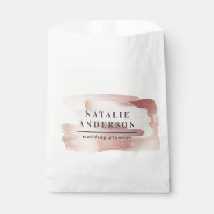 Roze girale roos goud moderne, stijlvolle business bedankzakje