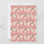 Roze girale waterverf 50 en geweldige verjaardag kaart (Achterkant)