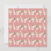 Roze, girale waterverf 50 en geweldige verjaardag  kaart (Achterkant)