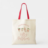 Roze girale waterverf 50 en geweldige verjaardag tote bag (Achterkant)