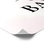 Roze Girl Welcome Highland Koe Calf Baby shower Poster (Hoek)