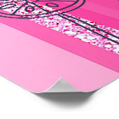 Roze Girlie Happy Birthday Banner Poster (Hoek)