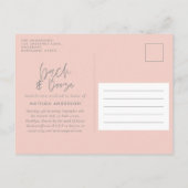 Roze girly bach & booze bachelorette weekend chic uitnodiging briefkaart (Achterkant)