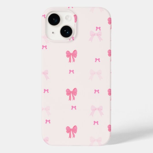 Roze Girly Bow Esthetische Telefoonhoes Case-Mate iPhone Case (Achterkant)