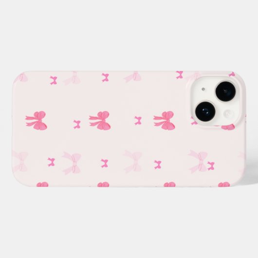 Roze Girly Bow Esthetische Telefoonhoes Case-Mate iPhone Case (Achterkant (horizontaal))