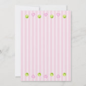 Roze Girly Country Club Tennis Verjaardag Kaart (Achterkant)