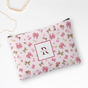 Roze Girly Cowgirl Coquette Patroon Monogram Naam Etui