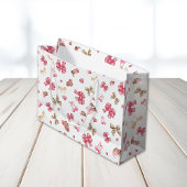 Roze Girly Cowgirl Laarzen Bogen Coquette Patroon Groot Cadeauzakje