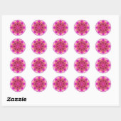 Roze Girly Delight Geometrie Mandala Ronde Sticker (Vel)