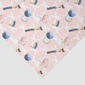 Roze Girly Dingen Makeup (Design 71 Pink Series) Tissuepapier (Detail)