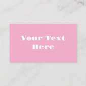 Roze Girly gepersonaliseerde glitter Visitekaartje (Achterkant)