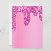 Roze Girly Glitter Prachtige Galentine's Day Party Kaart (Achterkant)