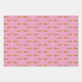 Roze Girly Gold Glam Glitter Wimpers Inpakpapier Vel (Voorkant)