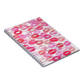 Roze Girly Kisses Notitieboek (Rechterzijde)