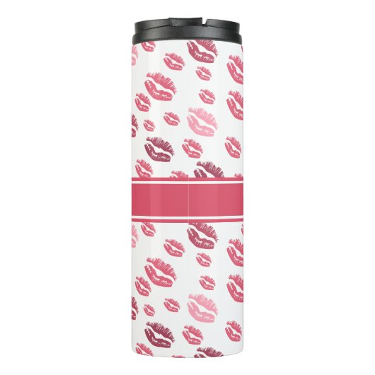 Roze Girly Lips Thermosbeker (Achterkant)