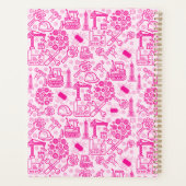 roze girly moderne Architectural Blueprint Enginee Planner (Achterkant)