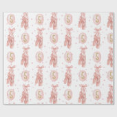 Roze Girly Pastel Ballerina schoenen Cadeaupapier (Vlak)