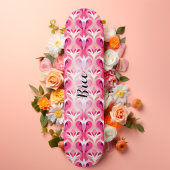 Roze Girly Retro Patroon Persoonlijk Skateboard