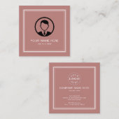 Roze Girly Roos Gold Professional Contactkaartje (Voorkant / Achterkant)