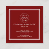 Roze Girly Roos Gold Professional Vierkante Visitekaartje (Achterkant)