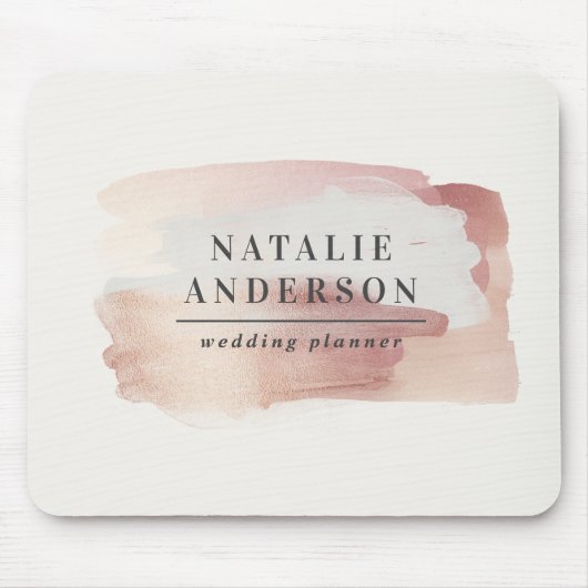 Roze girly roos goud modern stijlvol elegant muismat (Voorkant)