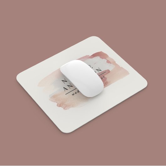 Roze girly roos goud modern stijlvol elegant muismat