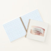 Roze girly roos goud modern stijlvol uw logo notitieboek (Binnen)