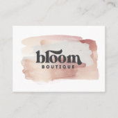 Roze girly roos goud modern stijlvol uw logo visitekaartje (Voorkant)