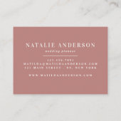 Roze girly roos goud modern stijlvol uw logo visitekaartje (Achterkant)