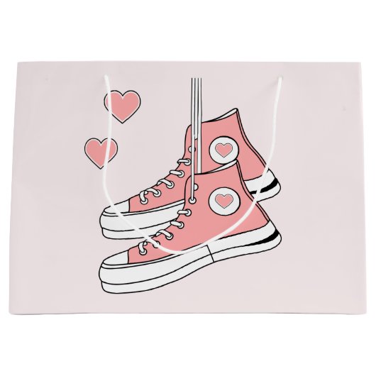Roze Girly Sneakers Groot Cadeauzakje (Voorkant)