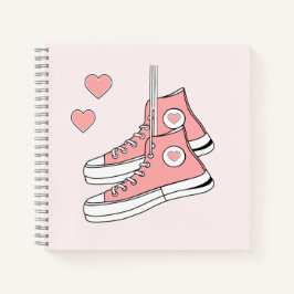 Roze Girly Sneakers Notitieboek