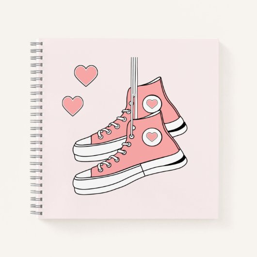 Roze Girly Sneakers Notitieboek (Voorkant)